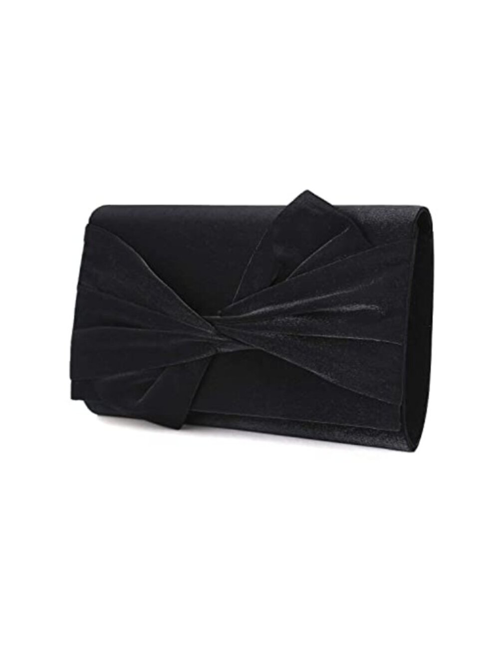 Satin Bow Flap Evening Clutch Crossbody Purse Formal Wedding Prom Bag
